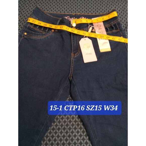 WAIST 33 INCHEES SIZE 15 SKINNY JEANS STRETCH PUSH UP DENIM BLUE 15-1 CTP16 SZ15 - Picture 2 of 10